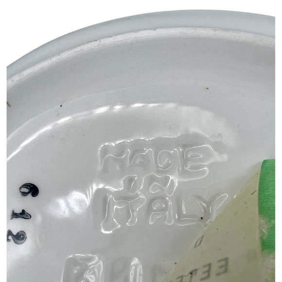 Vintage Ceramic Lemon-Shaped Soap Trinket Dish Made In Italy 7" x 4" - Picture 8 of 9